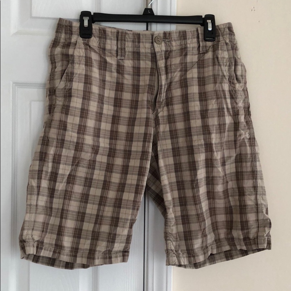 Express‎ Men’s brown plaid shorts size 30